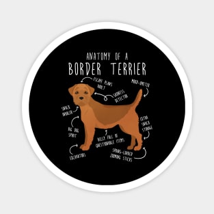 Border Terrier Red Dog Anatomy Magnet